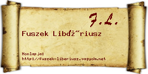 Fuszek Libériusz névjegykártya